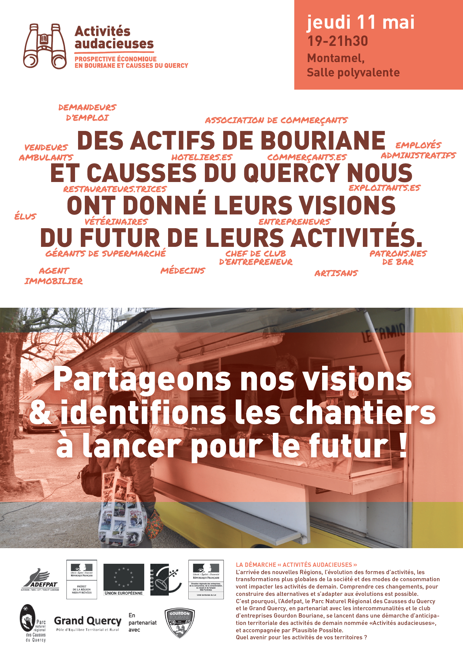 Activités Audacieuses 11 mai 19h salle polyvalente de Montamel