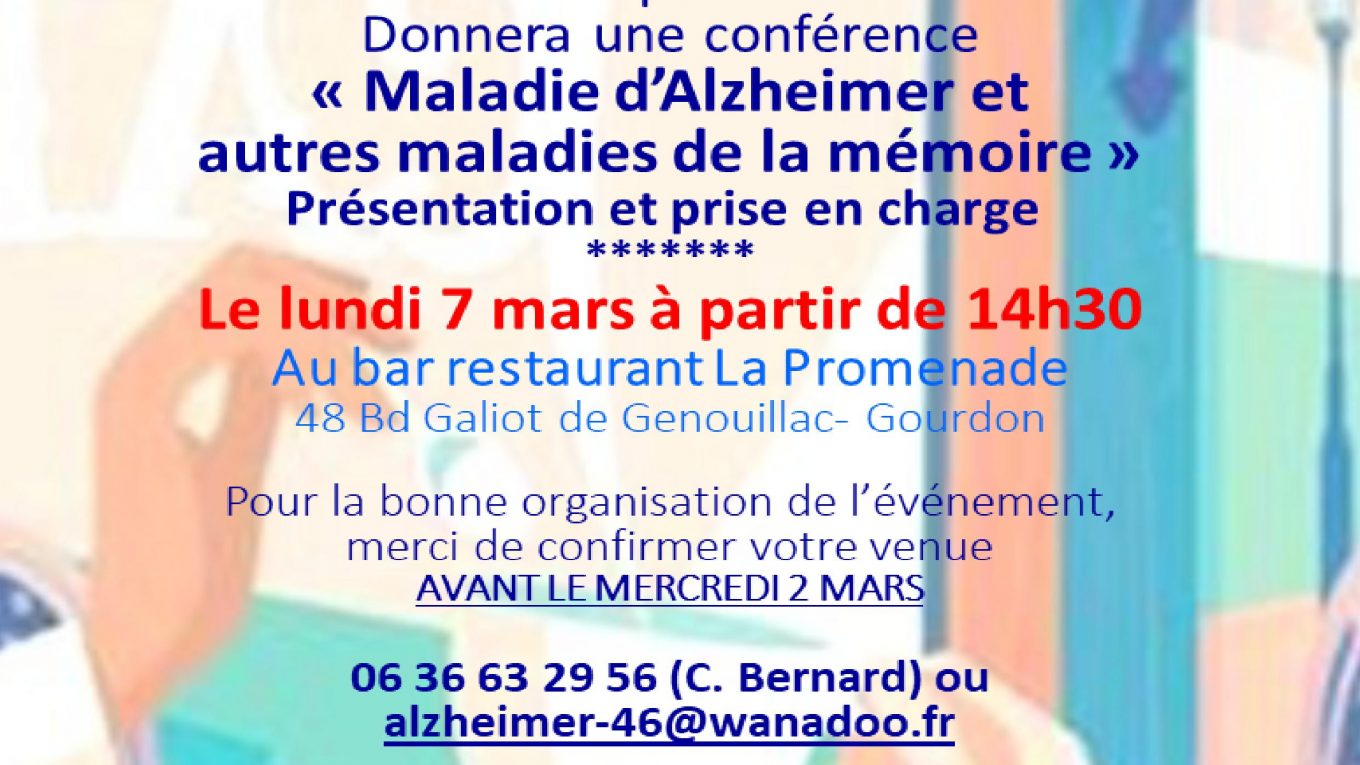 Conférence sur la maladie d’Alzheimer et les maladies de la mémoire ...