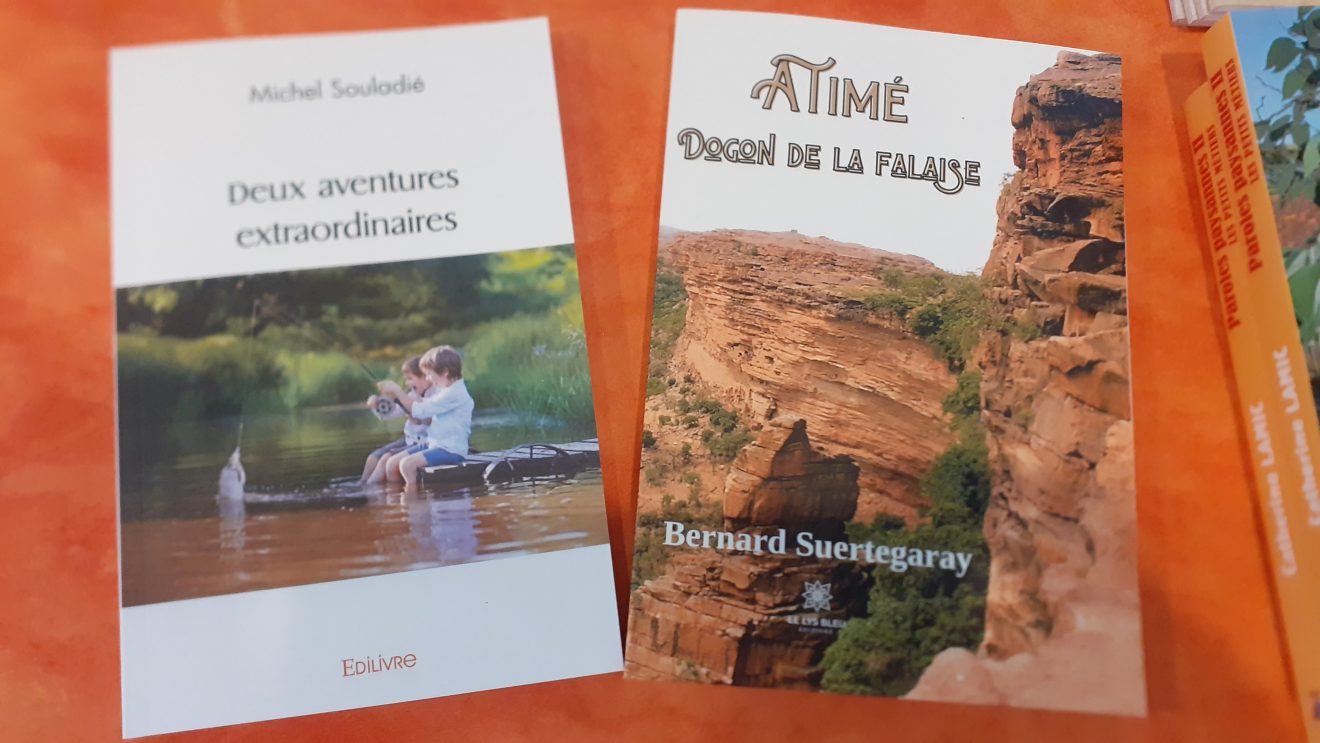 Deux dédicaces à venir : Daniel Souladié avec "Deux nouvelles extraodrinaires" et Bernard Suertegaray pour "Atimé, dogon de la falaise"