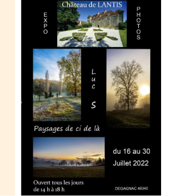 exposition photos L.Segond au château de Lantis.