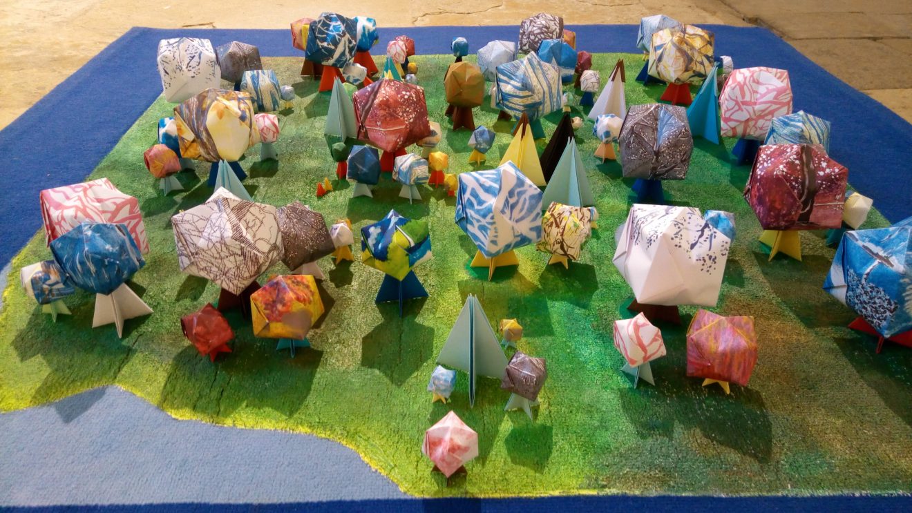 Atelier origami à l'église des Cordeliers de Gourdon
