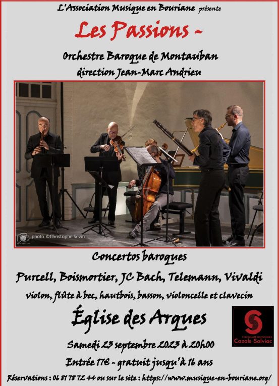 Flyer pour concert des passions